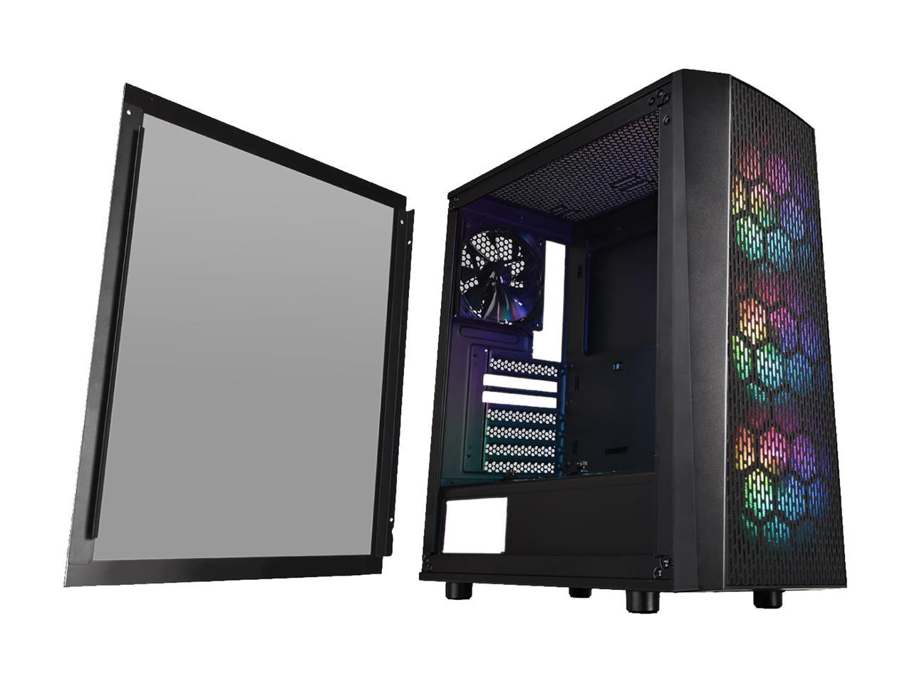 Thermaltake Versa J24 Tempered Glass ARGB Edition 5V MB Sync Capable Mid-Tower Chassis CA-1L7-00M1WN-03