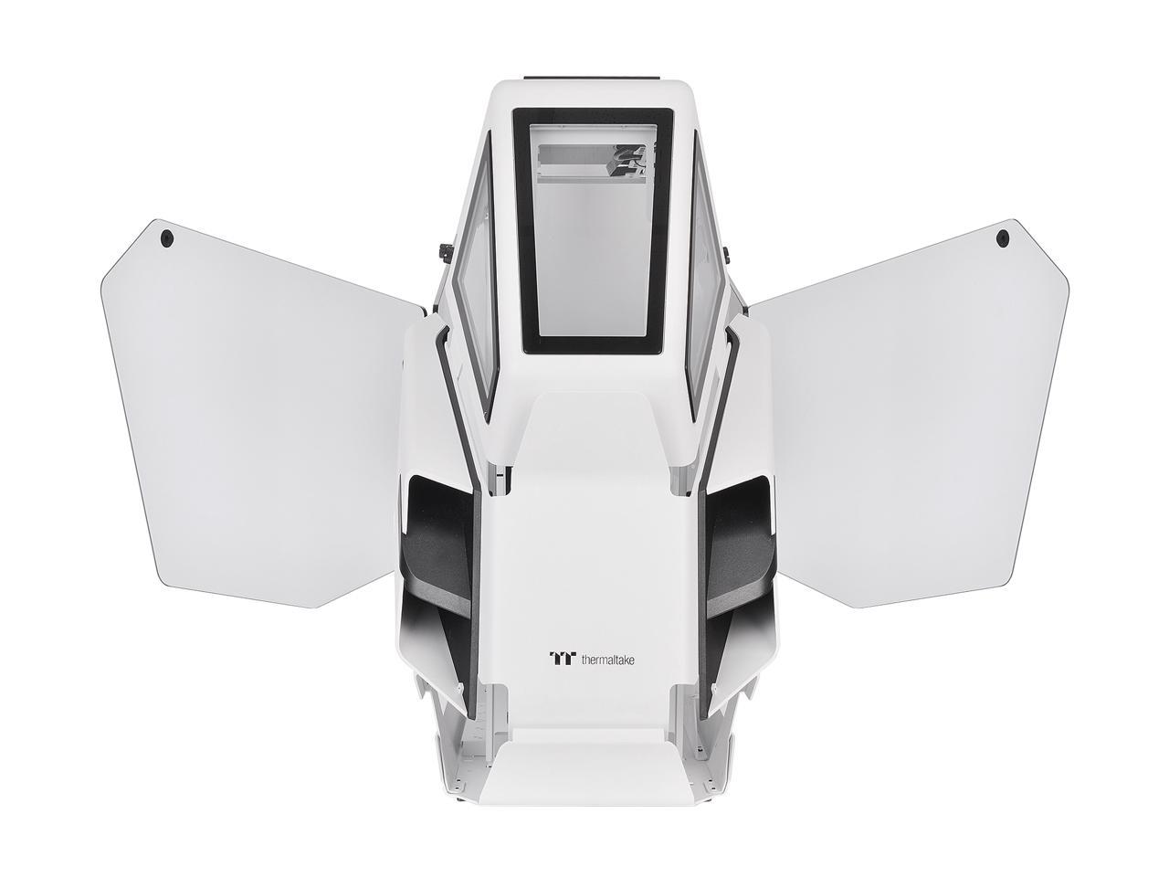 Thermaltake AH T600 Snow Helicopter Styled Open Frame Tempered Glass Swing Door E-ATX Full Tower Case CA-1Q4-00M6WN-00