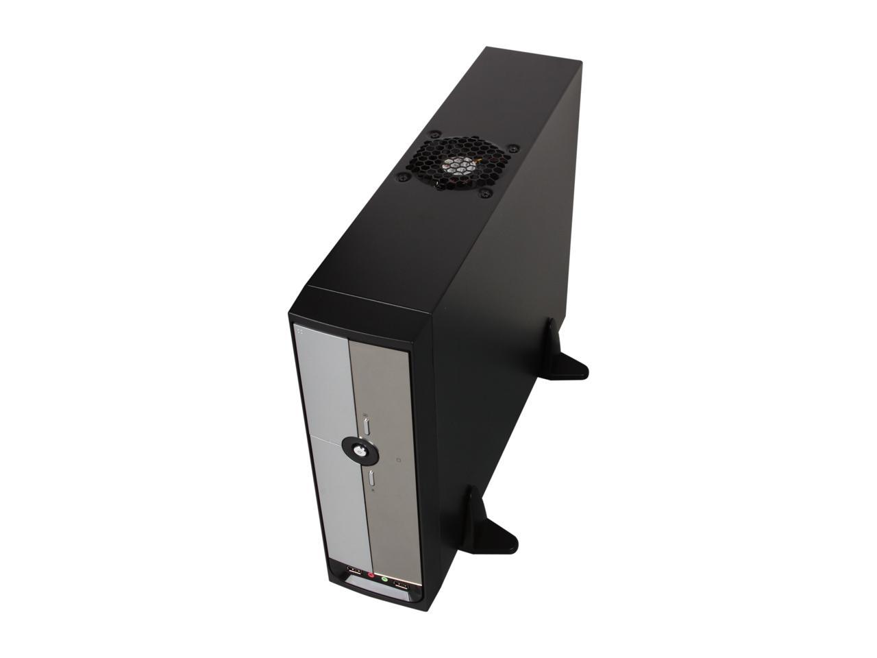 Rosewill - Black & Silver, 0.8mm SGCC Steel Slim Micro ATX Computer Case with ATX12V Flex 300W Power Supply - R379-M