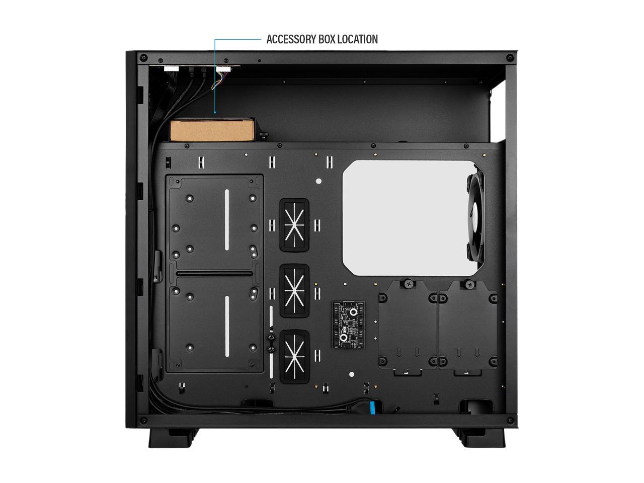 Rosewill ATX Mid Tower Gaming PC Computer Case with RGB Software Sync Dual Ring RGB LED Fans, 240mm AIO Support, EATX Support, Top Mount PSU & HDD/SSD, Tempered Glass & Black Steel - PRISM S-BLACK