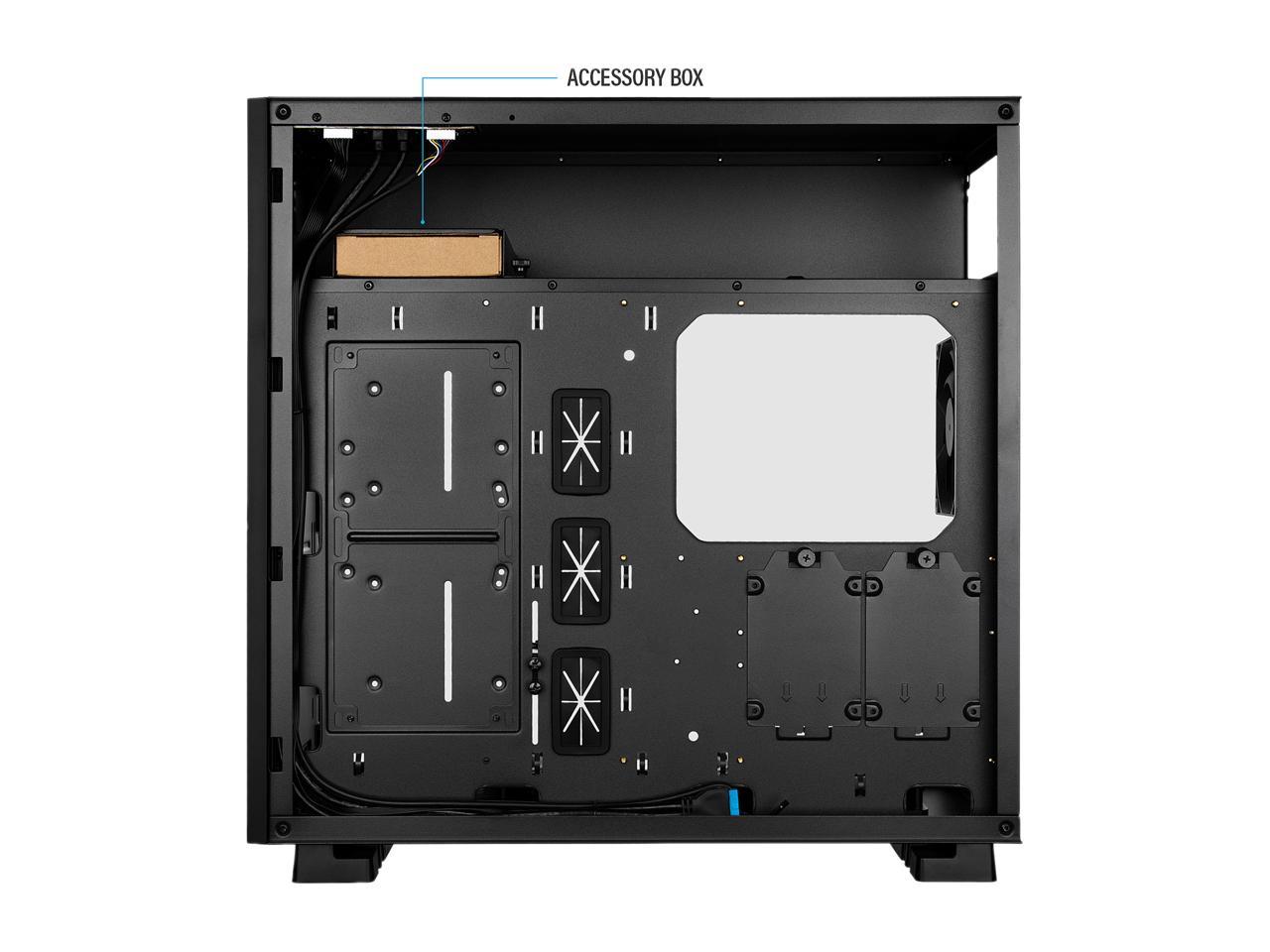 Rosewill ATX Mid Tower Gaming PC Computer Case with 2 x 120mm Fans (Supports up to 6), 240mm AIO Support, EATX Support, Top Mount PSU & HDD/SSD, Tempered Glass & Black Steel - PRISM S-BLACK-LITE