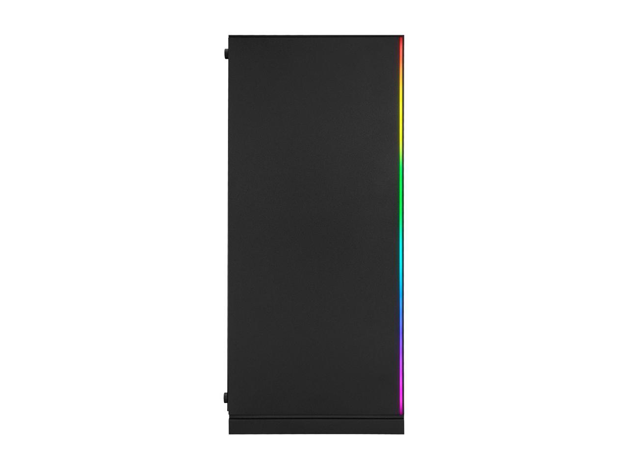 Rosewill ZIRCON I ATX Mid Tower Gaming PC Computer Case with RGB Fan & LED Light Strips, 240mm AIO Support, Bottom Mount PSU & HDD/SSD, Tempered Glass & Black Steel