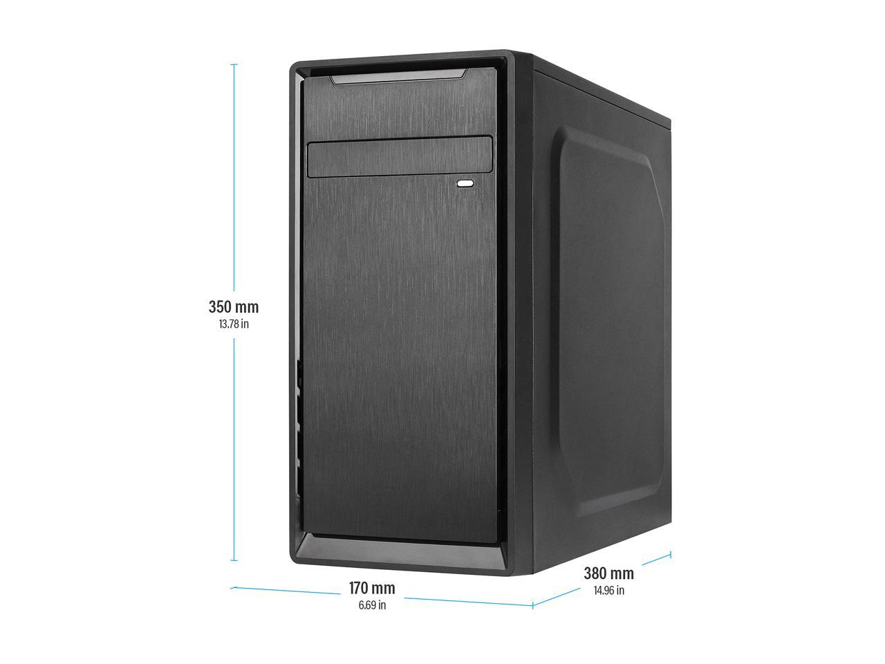 Rosewill SRM-01B Micro ATX Mini Tower Desktop PC Computer Case with Pre-Installed 80mm Case Fan, USB 3.0