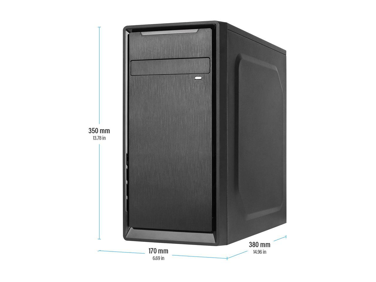 Rosewill SRM-01B-450 Micro ATX Mini Tower Desktop PC Computer Case with Pre-Installed 450W PSU, 80mm Case Fan, USB 3.0