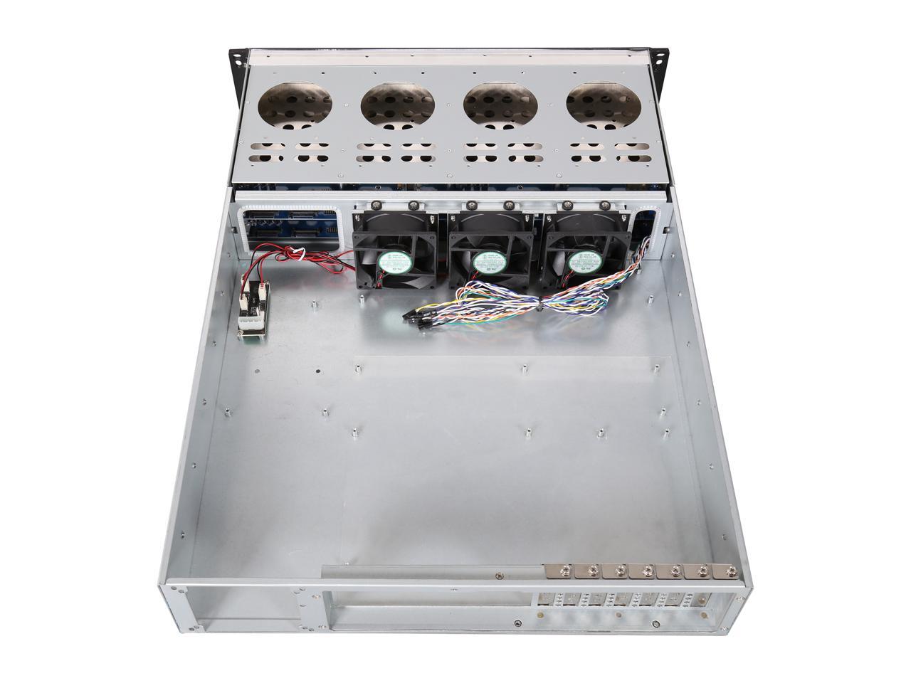 Athena Power RM-2U2123HE Black 1.0mm SGCC 2U Rackmount Server Chassis 2U Single Micro 2U Redundant (WxHxD: 2.99" x 3.3" x 9.84")