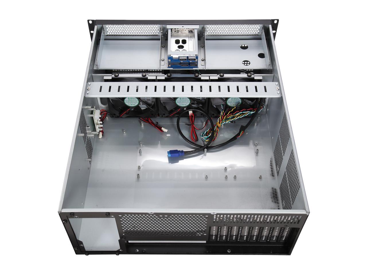 Athena Power RM-4U8G525 Black SGCC (T=1.2mm) 4U Rackmount Server Case 2 External 5.25" Drive Bays - OEM