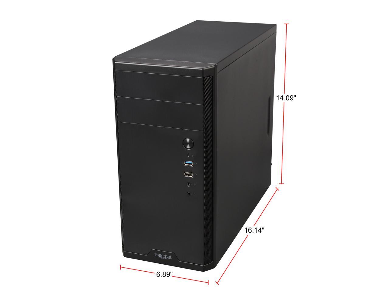 Fractal Design Core 1100, Black, Micro ATX, Mini Tower, Computer Case