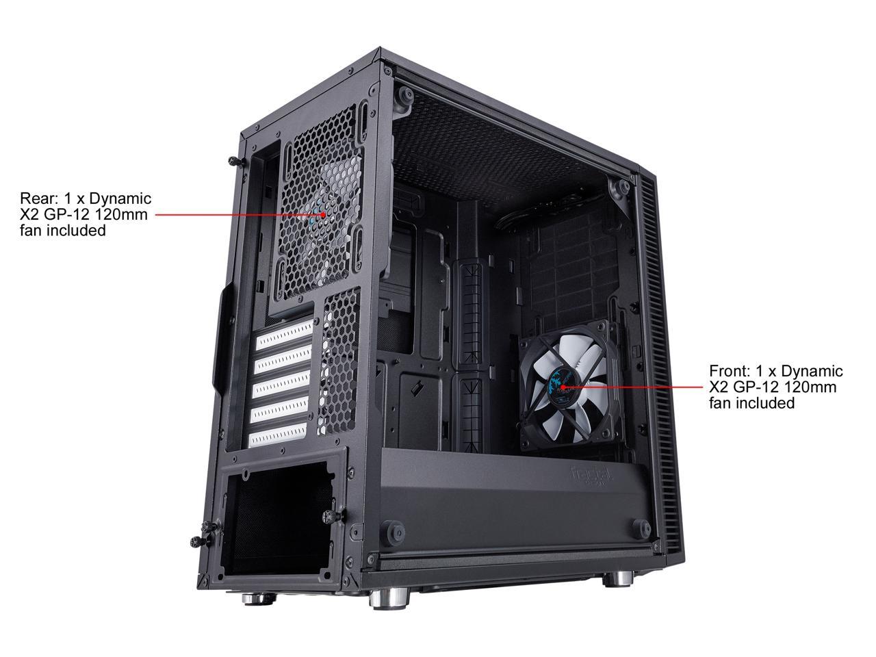 Fractal Design Define Mini C TG Black Tempered Glass Window Silent Compact Micro ATX Mini Tower Computer Case