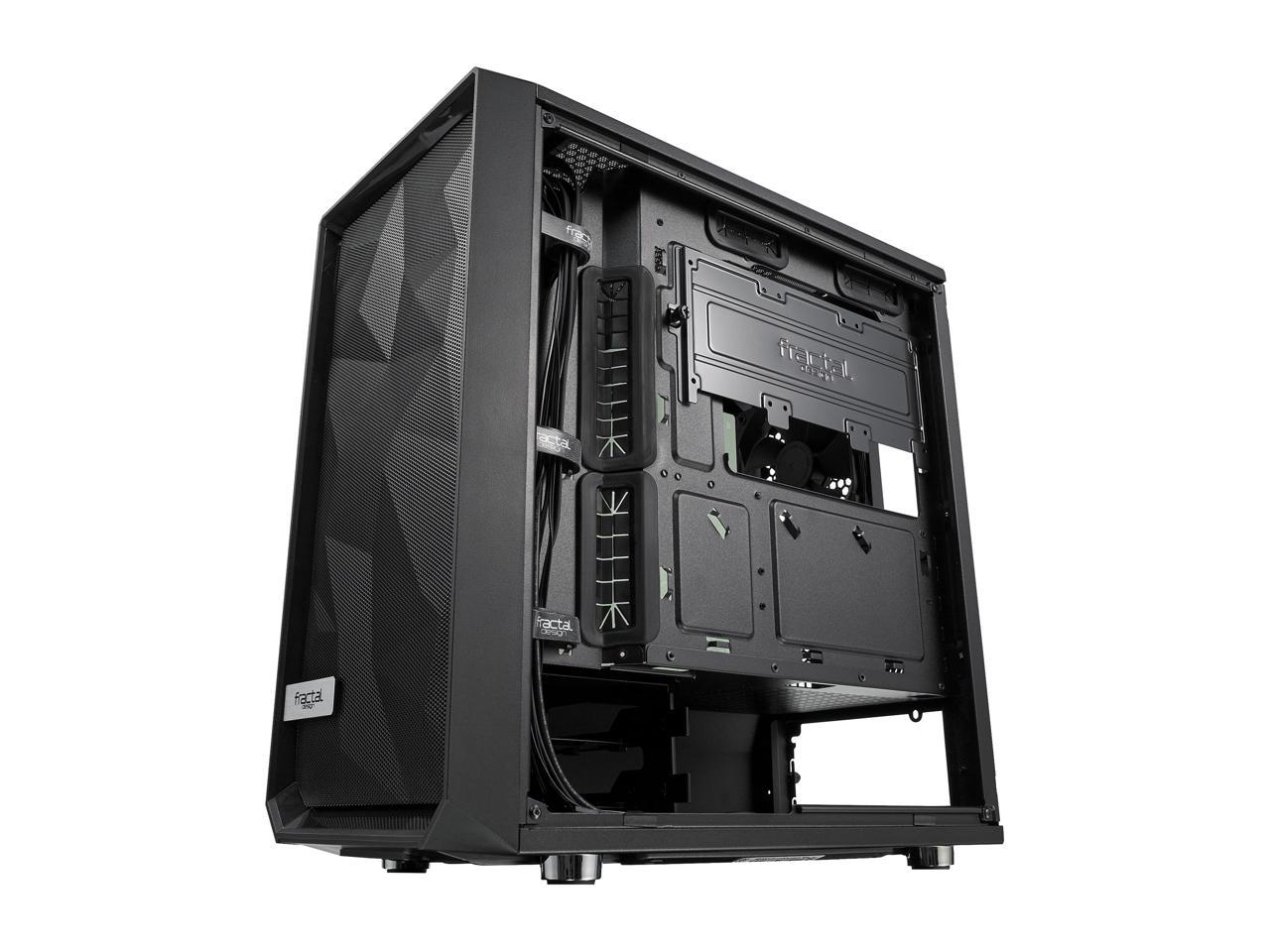 Fractal Design Meshify C Mini Black Micro ATX High-Airflow Compact Tinted Tempered Glass Window Mid Tower Computer Case, MESH-C-MINI-BKO-TGD