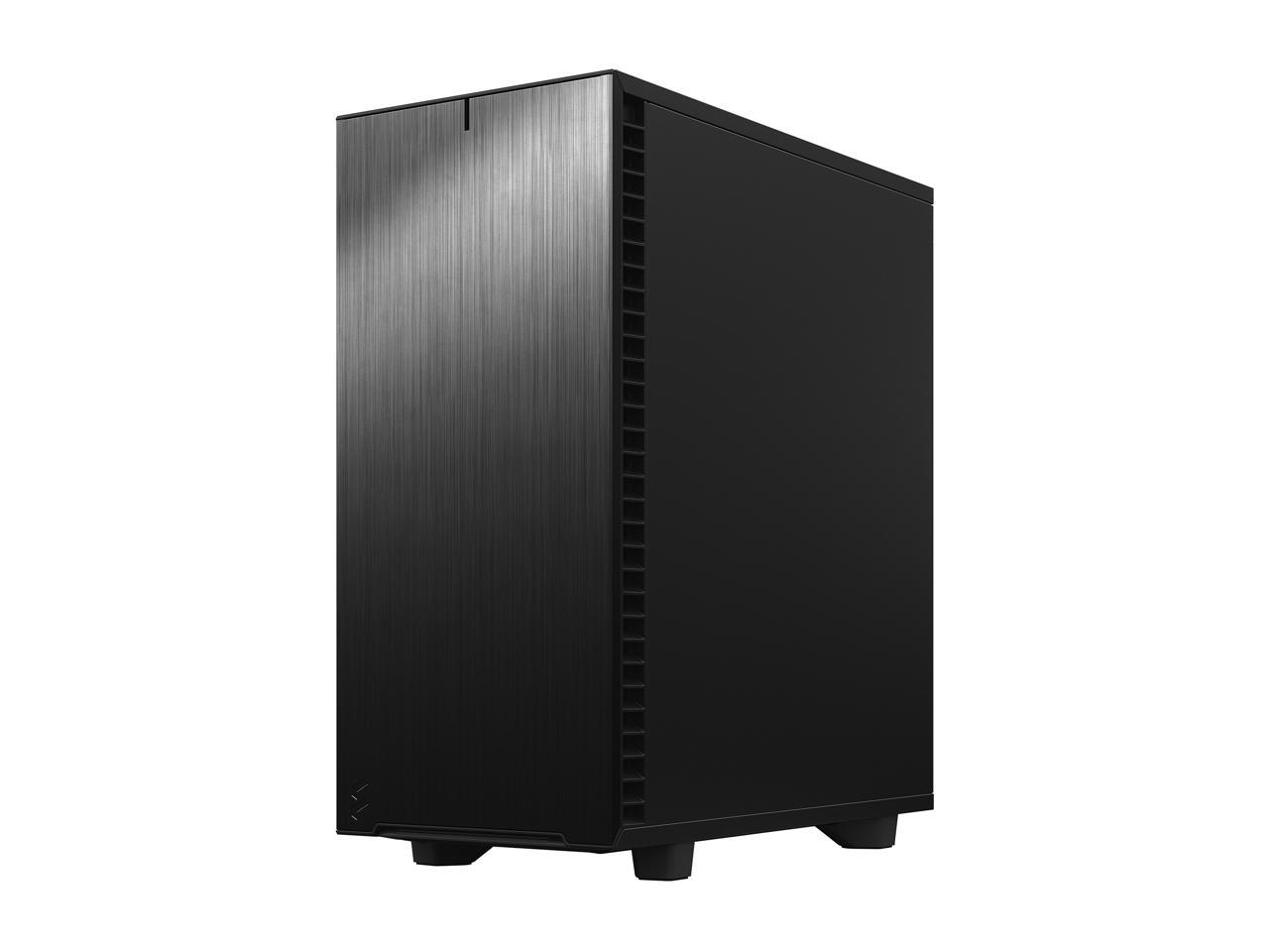 Fractal Design Define 7 Compact Black Brushed Aluminum/Steel ATX Compact Silent Dark Tinted Tempered Glass Window Mid Tower Computer Case