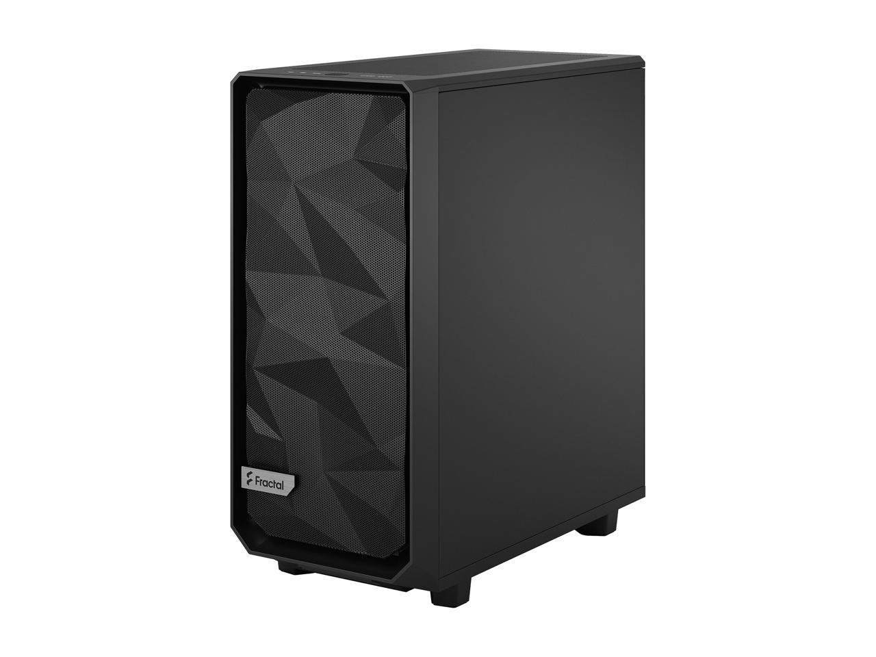 Fractal Design Meshify 2 Compact Black ATX Flexible High-Airflow Light Tinted Tempered Glass Window Mid Tower Computer Case, FD-C-MES2C-03