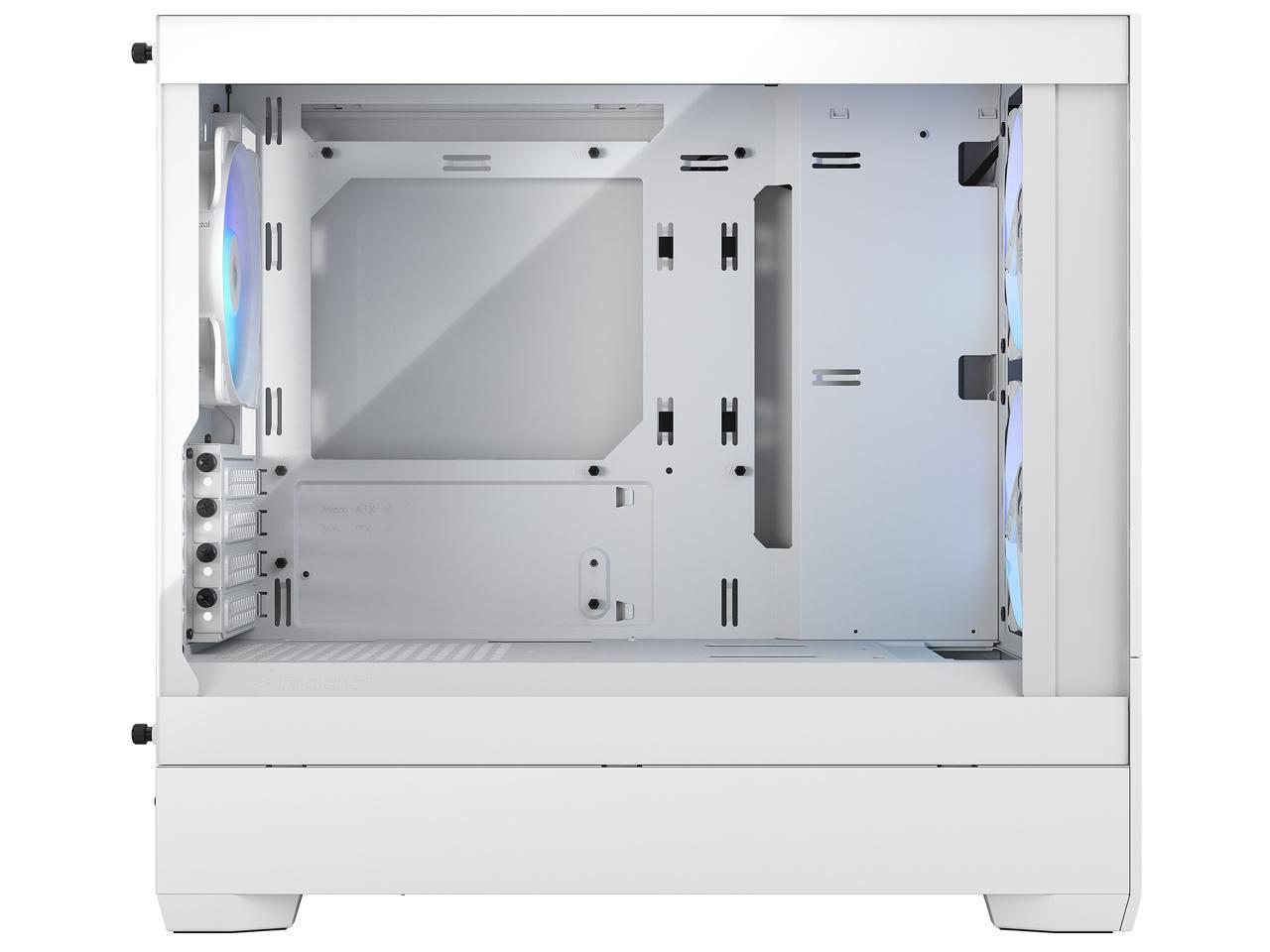 Fractal Design Pop Mini Air RGB White TG mATX High-Airflow Clear Tempered Glass Window Tower Computer Case