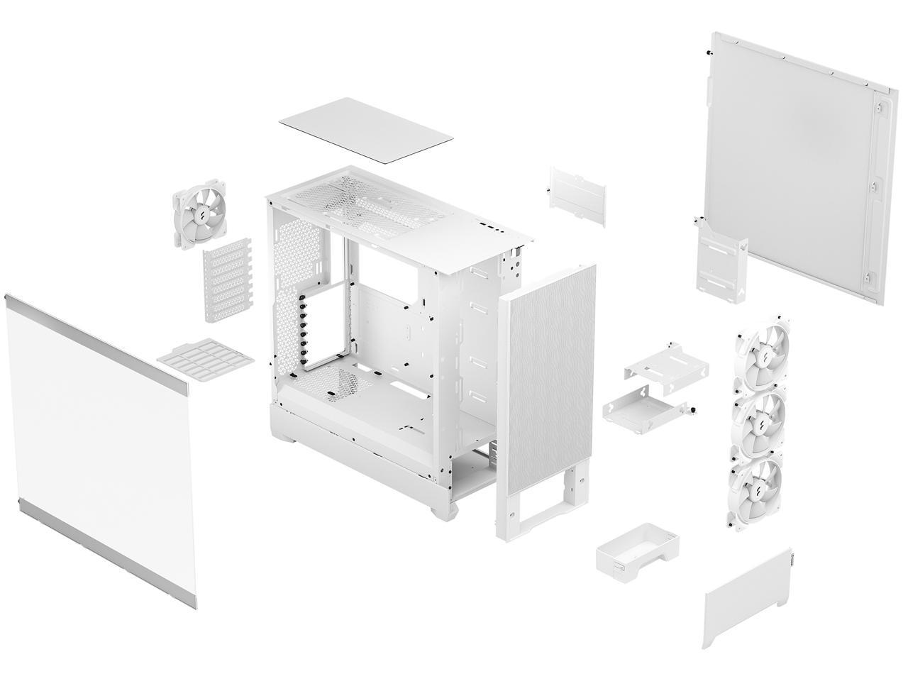 Fractal Design Pop XL Air RGB White TG ATX High-Airflow Clear Tempered Glass Window Full Tower Computer Case