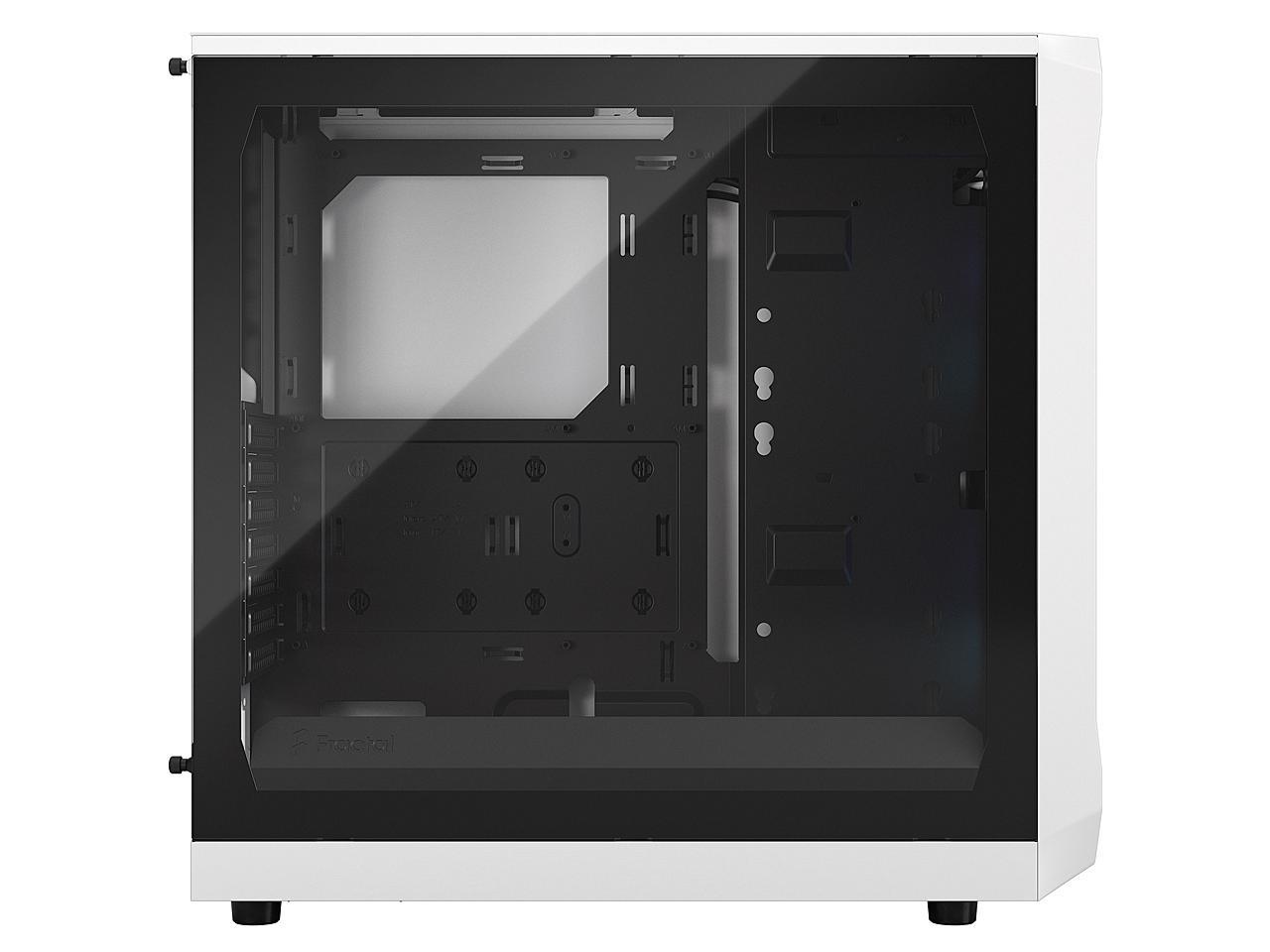 Fractal Design Focus 2 RGB White ATX mATX Mini ITX Clear Tinted Tempered Glass Mid Tower Computer Case