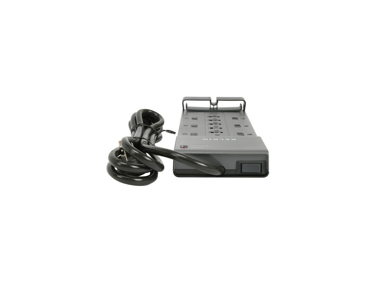 BELKIN BE112230-08 8 Feet 12 Outlets 3780 Joules Surge Protector with Telephone and Coaxial Protection