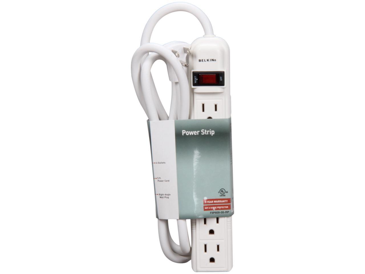 BELKIN F9P609-05R-DP 6 Outlets Power Console 5 Feet Cord Length