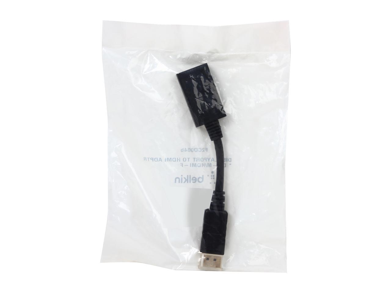 Belkin F2CD004B See Product Details Black Displayport to HDMI Adapter Cable Female to Male