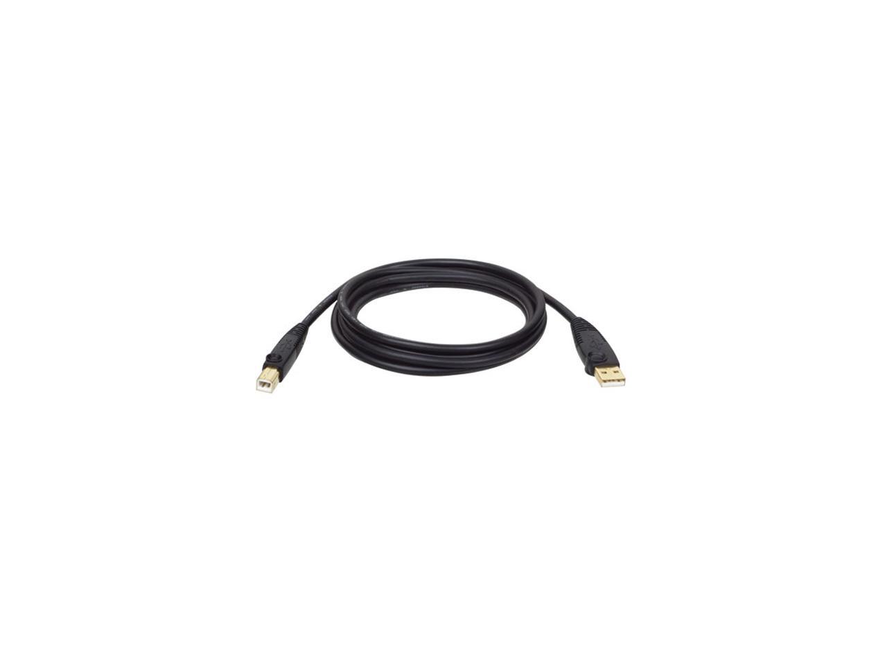 Tripp Lite U022-010 Black USB 2.0 Gold Plated A to B Device Cable - 10 ft.