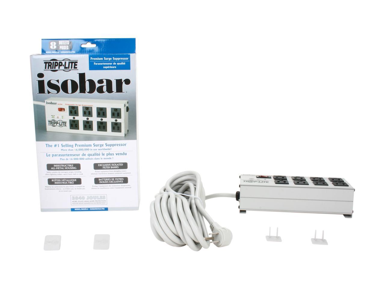Tripp Lite ISOBAR825ULTRA 8 Outlets 3840 Joules 25' Cord Isobar Premium Surge Suppressor