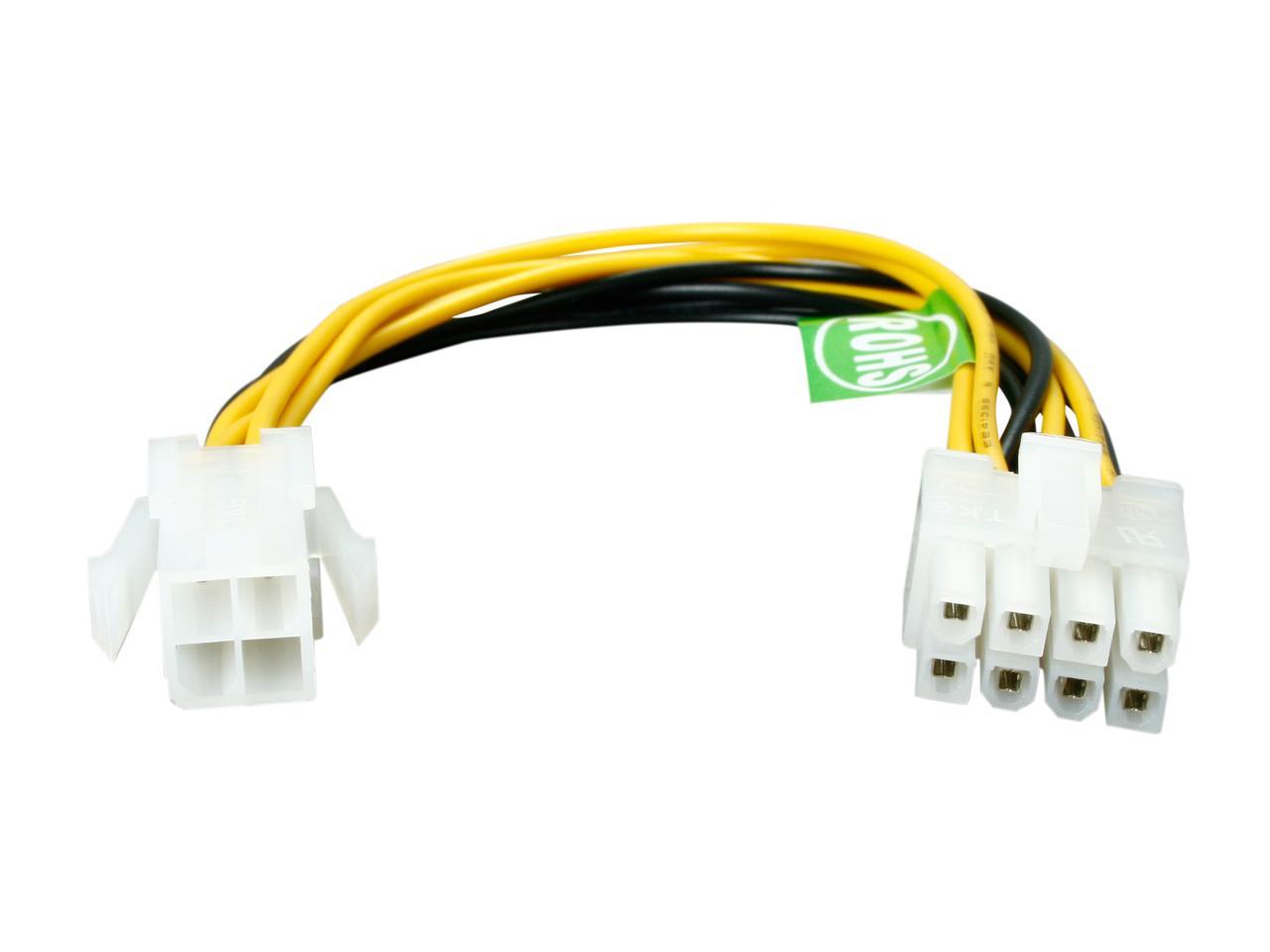 Athena Power CABLE-P4EPS8 7.75 in. P4-4pin to EPS-8pin Adapter Cable