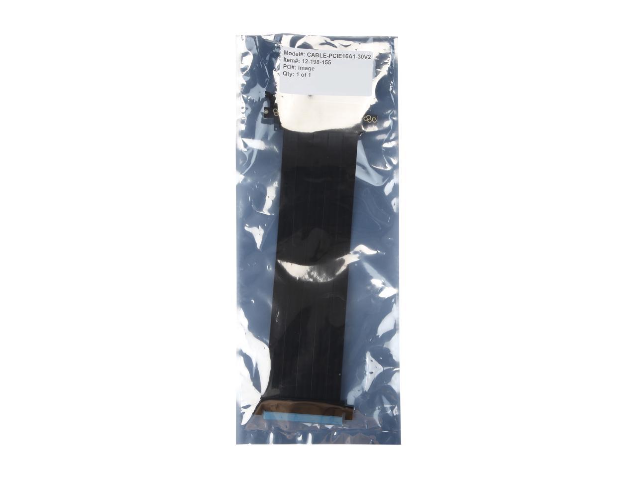 Athena Power 300mm PCI-E x16, PCIe 3.0 High Quality Flexible EMI Shielded Ribbon Riser Extension Cable, Wide Range Vertical Mounting GPU Support Straight (CABLE-PCIE16A1-30V2) - OEM