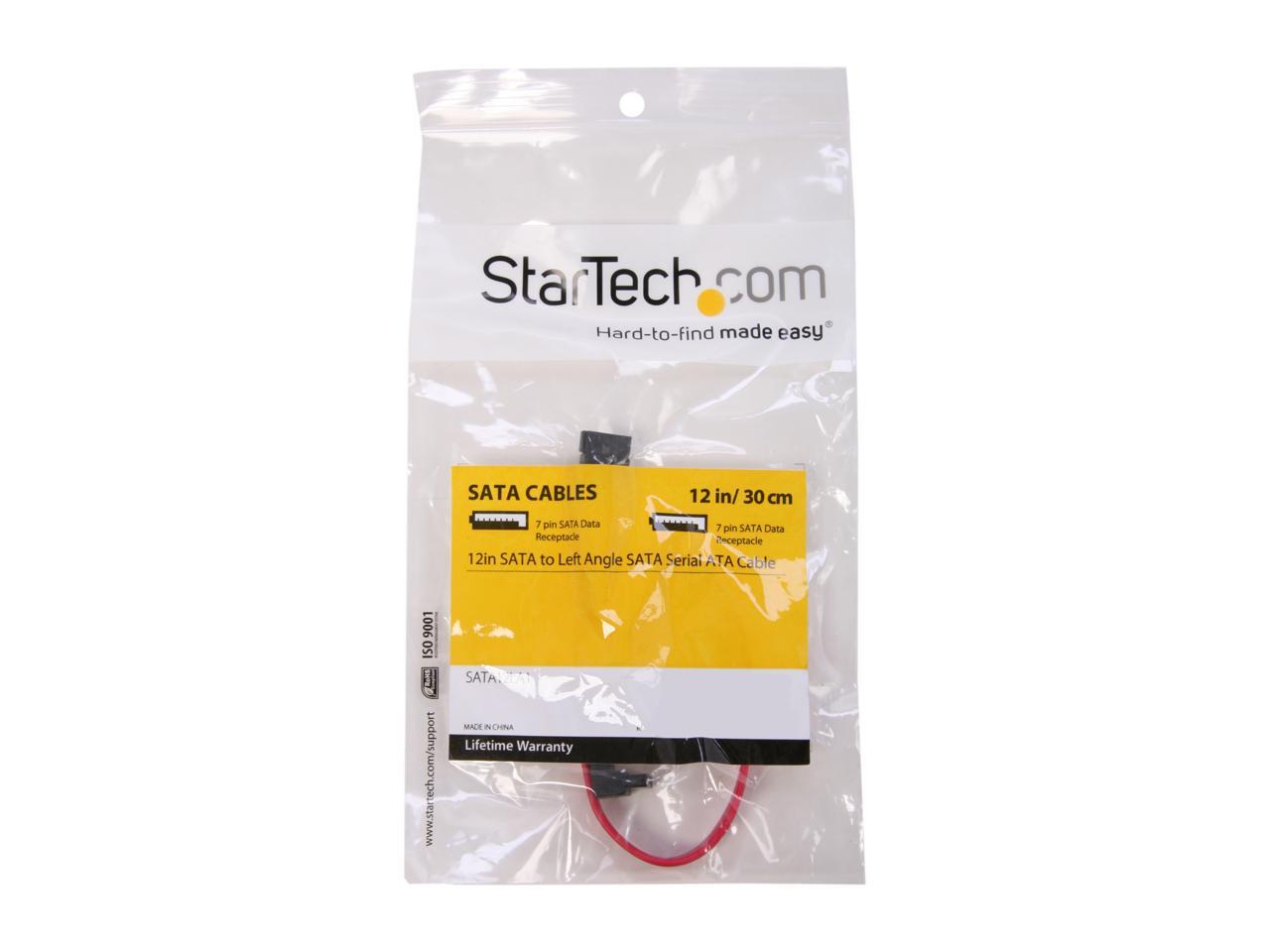 StarTech.com SATA12LA1 1 ft. SATA to Left Angle SATA Serial ATA Cable