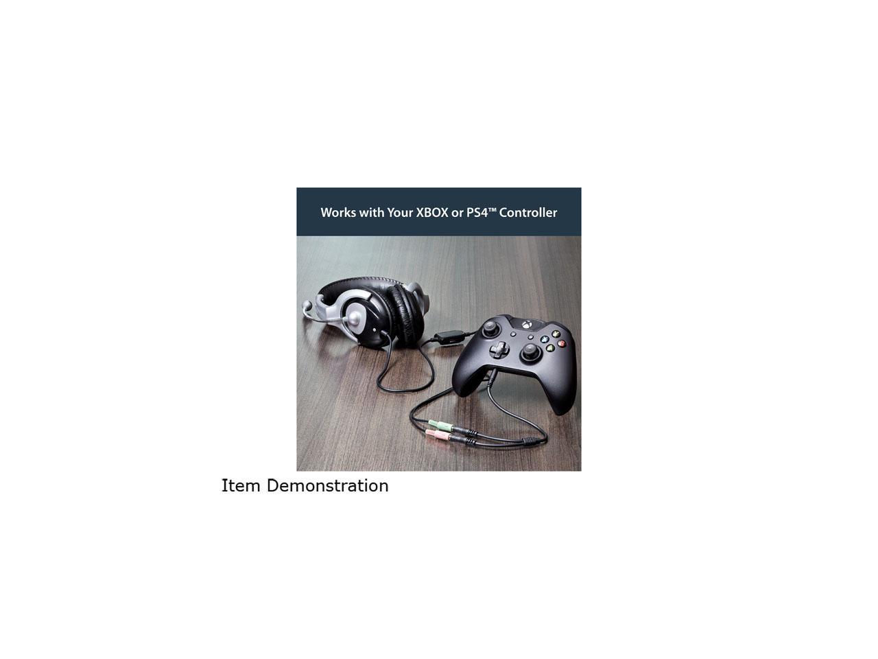 StarTech.com MUYHSMFF Headset adapter for headsets with separate headphone / microphone plugs - 3.5mm 4 position to 2x 3 position 3.5mm M/F