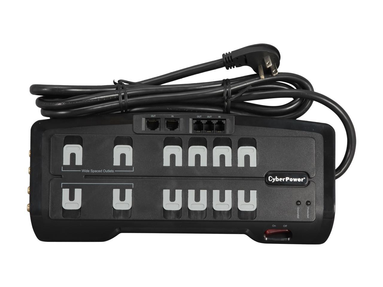 CyberPower CSHT1208TNC2 8 Feet 12 Outlets 3150 joules Surge Suppressor