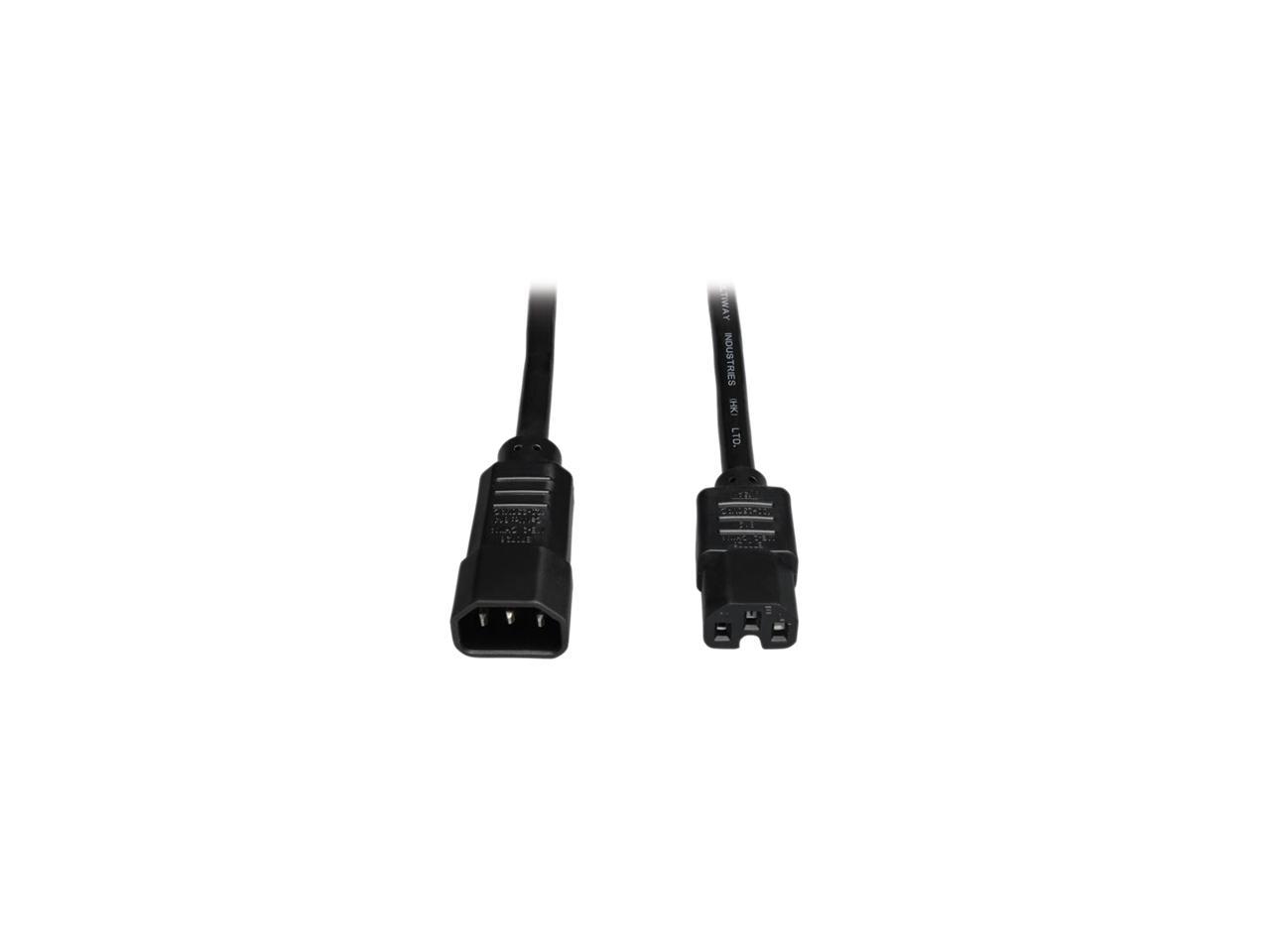 Tripp Lite 6-ft Heavy Duty Computer Power Cord, 15A, 14AWG (IEC-320-C14 to IEC-320-C15) (P018-006)
