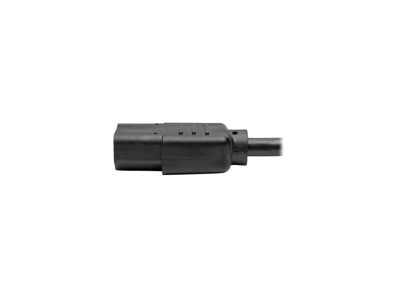 Tripp Lite Universal Computer Power Cord, 10A, 18AWG (NEMA 5-15P to IEC-320-C13), 1-ft. (P006-001)