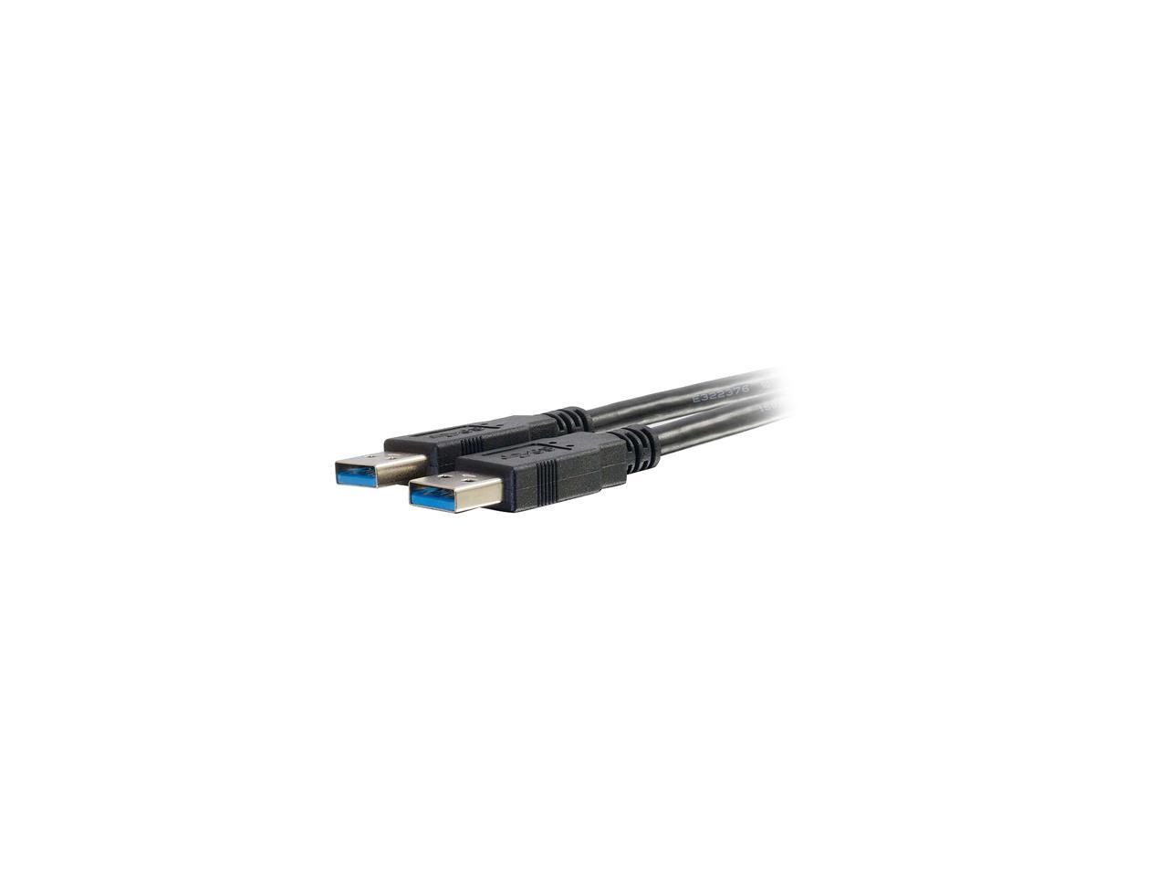 C2G 54170 USB Cable - USB 3.0 A to A Cable M/M, Black (3.3 Feet, 1 Meter)