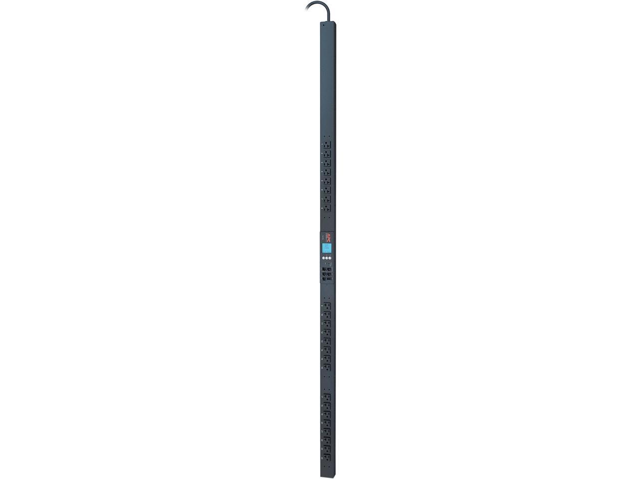 APC Rack Mount PDU, Metered 100V-120V/20A, (24) Outlets, 0U Vertical Rackmount (AP8830)