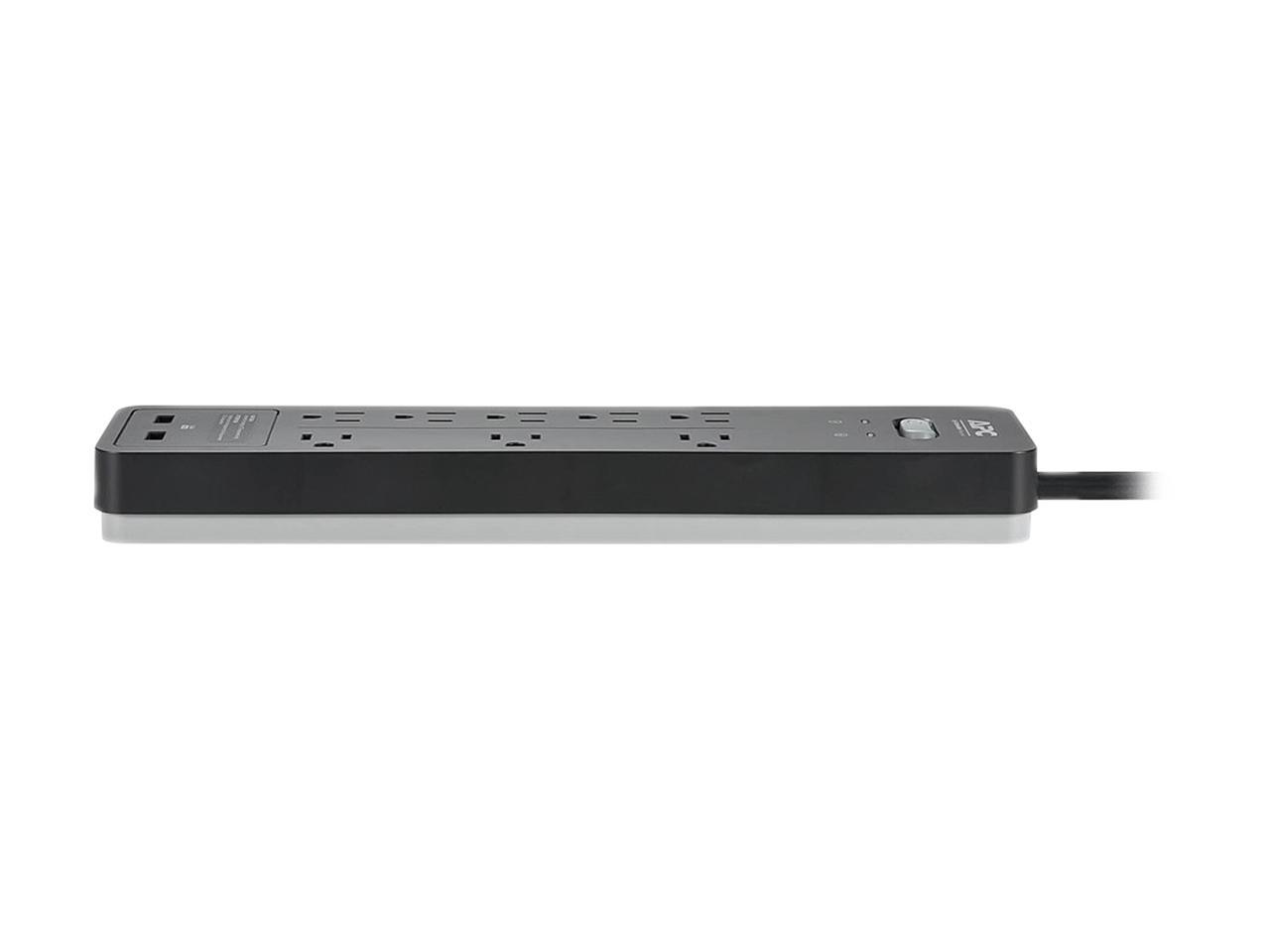 APC 8-Outlet Surge Protector with USB Charging Ports, SurgeArrest Home / Office - Black (PH8U2)