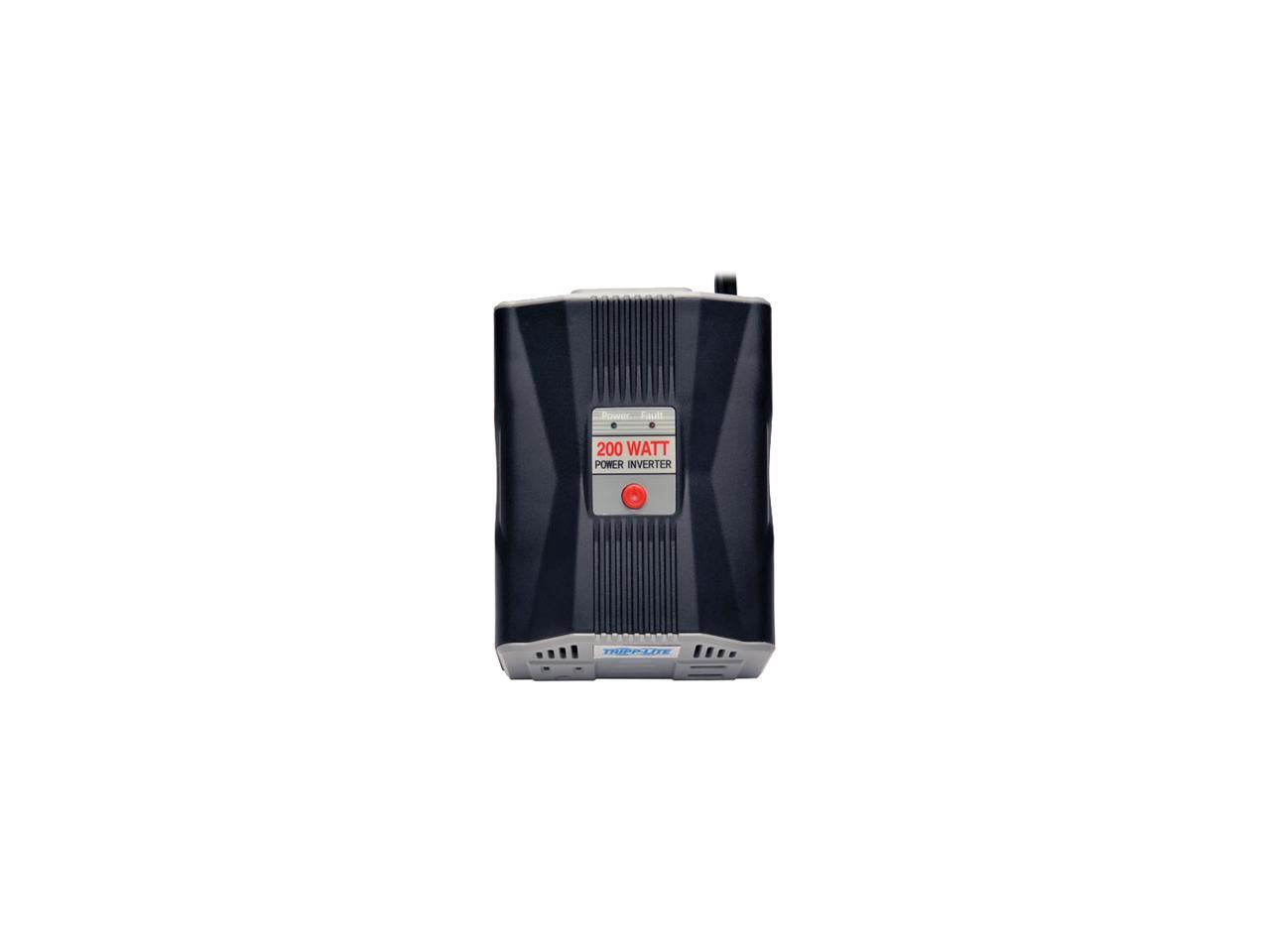 Tripp Lite 200W Car Power Inverter with Outlet & 2 USB Charging Ports, Ultra-Compact (PV200USB)