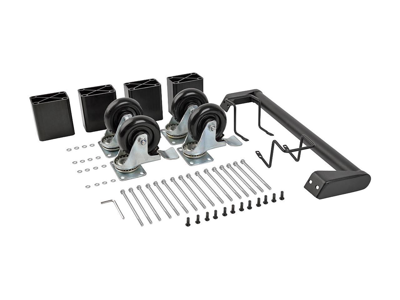 Tripp Lite Charging Station Mobile Cart Conversion Kit with Handle, Casters & Power Cord Manager (CSHANDLEKIT2)