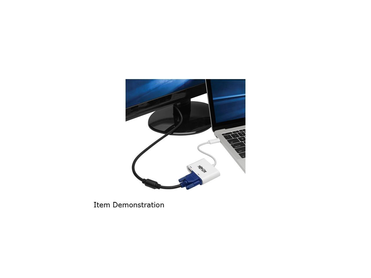 Tripp Lite USB C to HDMI / VGA Multiport Adapter Converter 4K, USB Type C (U444-06N-HV4K)