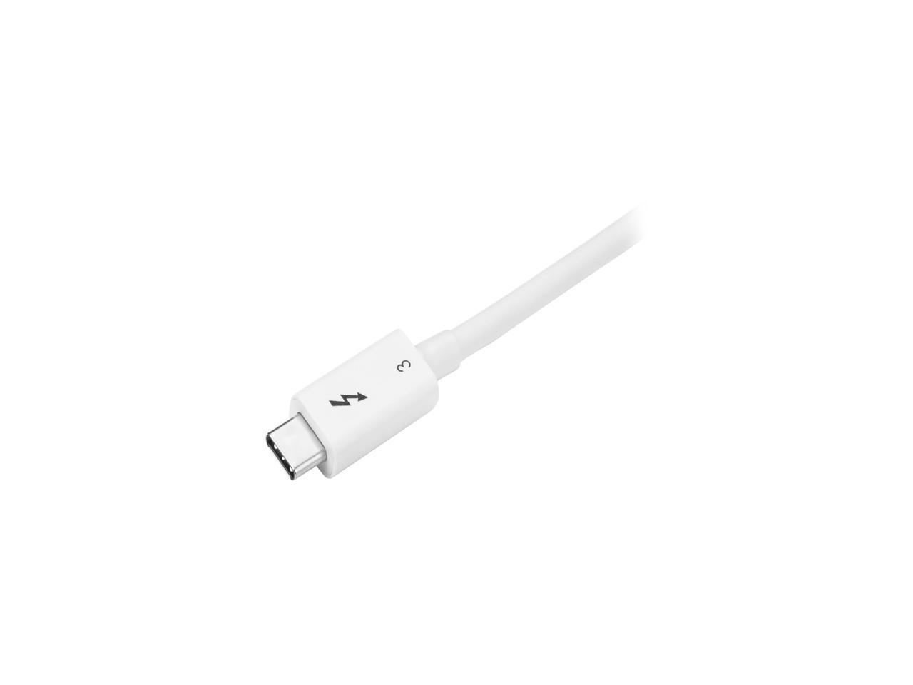 StarTech.com TBLT34MM50CW Thunderbolt 3 Cable – 1 ft /0.5m – White – 4K 60Hz – 40Gbps – Passive – Thunderbolt Cable – USB Type C Charger