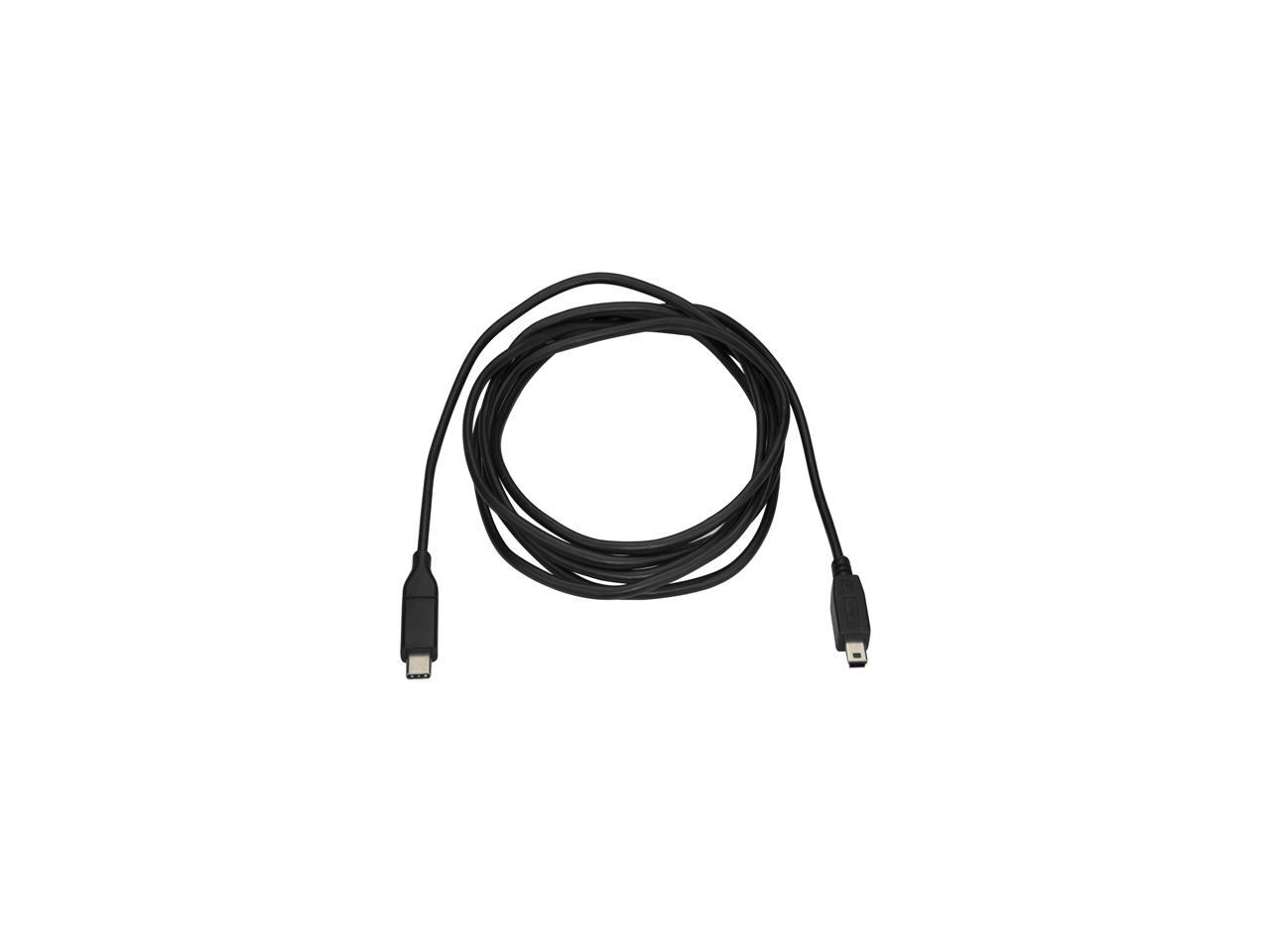 StarTech USB2CMB2M USB C to Mini USB Cable - 6 ft / 2m - M/M - USB 2.0 - Mini USB Cord - USB C to Mini B Cable - USB Type C to Mini USB