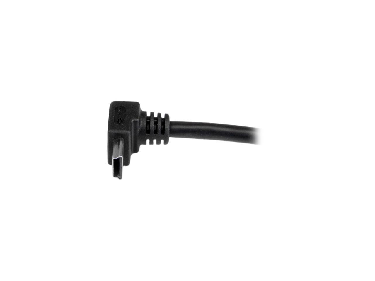StarTech USBAMB1MU 1m Mini USB Cable Cord - A to Up Angle Mini B - Black