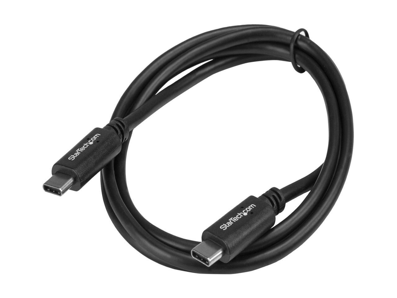 StarTech.com 1m 3 ft USB C Cable - M/M - USB 2.0 - USB Type C Cable - Compatible with USB C laptops & mobile devices such as Apple MacBook, Dell XPS, Nexus 6P / 5X & more