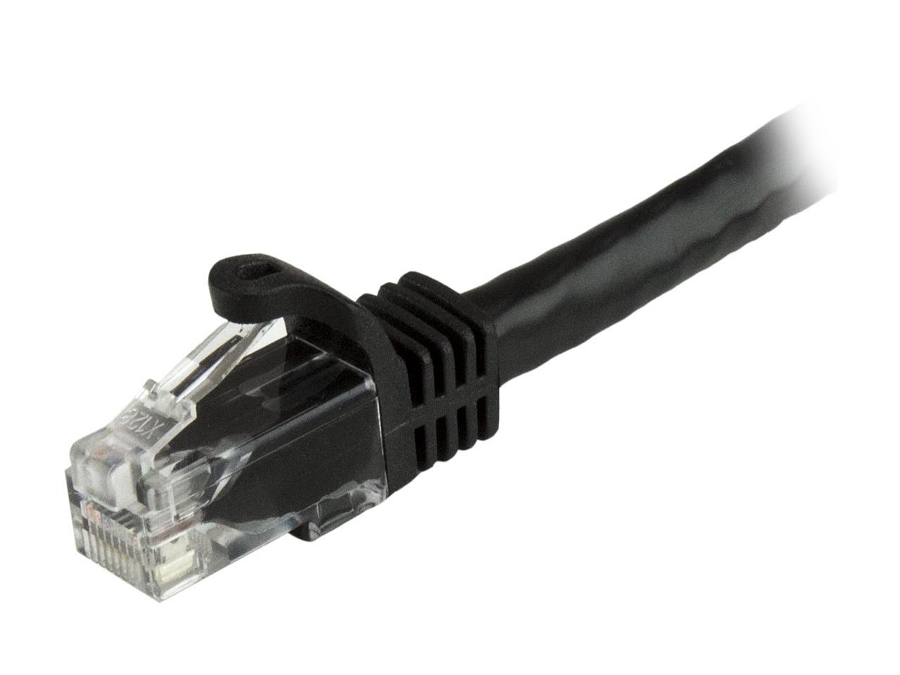 StarTech.com Cat6 Patch Cable - 6 ft. - Black Ethernet Cable - Snagless RJ45 Cable - Ethernet Cord - Cat 6 Cable