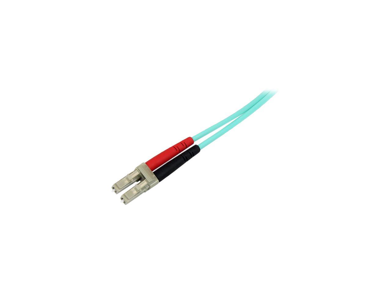 StarTech.com 1m 10 Gb Aqua Multimode 50/125 Duplex LSZH Fiber Patch Cable LC - LC