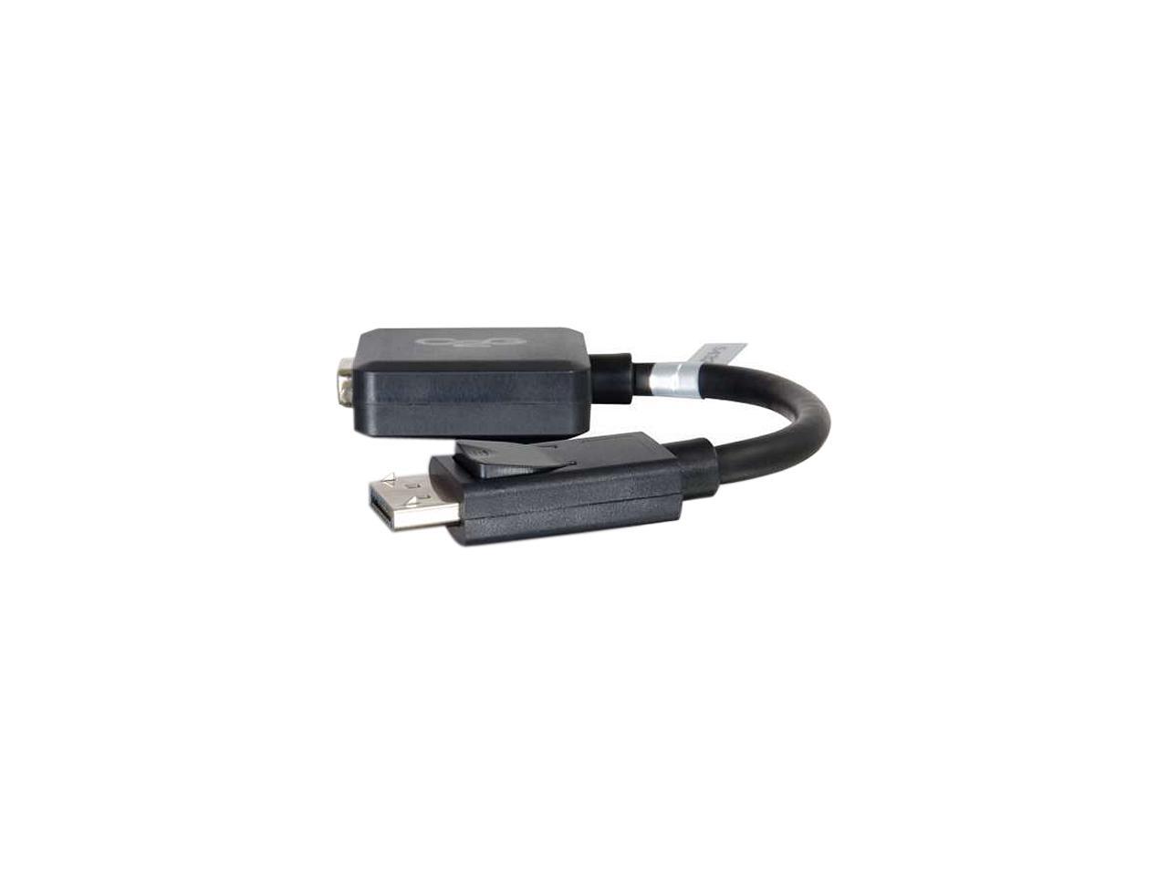 C2G 54323 DisplayPort Male to VGA Female Active Adapter Converter, TAA Compliant, Black (8 Inches)