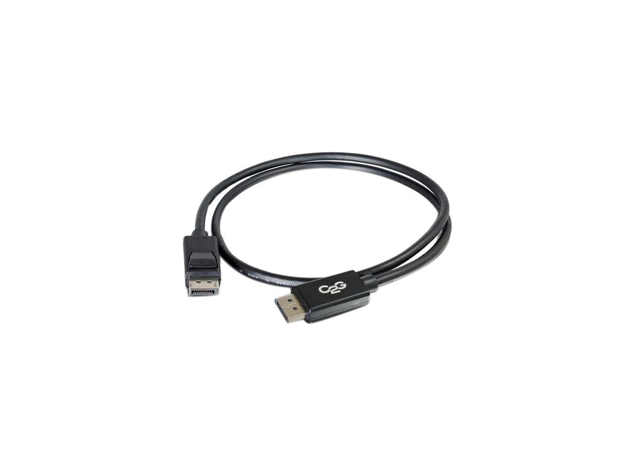 C2G 54401 Displayport Cable with Latches M/M, 8K UHD Compatible - Digital Audio Video, Black (6 Feet, 1.82 Meters)