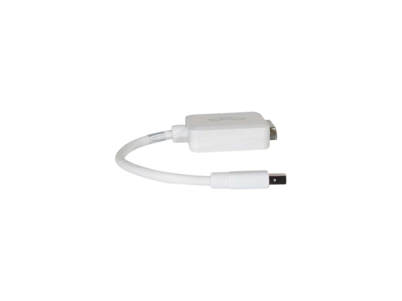 C2G 54312 Mini DisplayPort Male to Single Link DVI-D Female Adapter Converter, TAA Compliant, White (8 Inches)