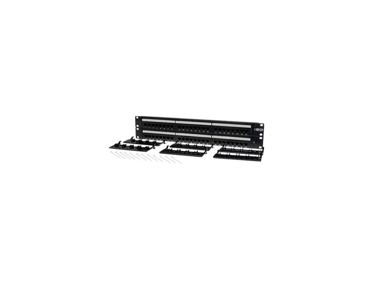 Tripp Lite 48-Port 2U Rackmount Cat6 110 Patch Panel 568B, RJ45 Ethernet (N252-048)