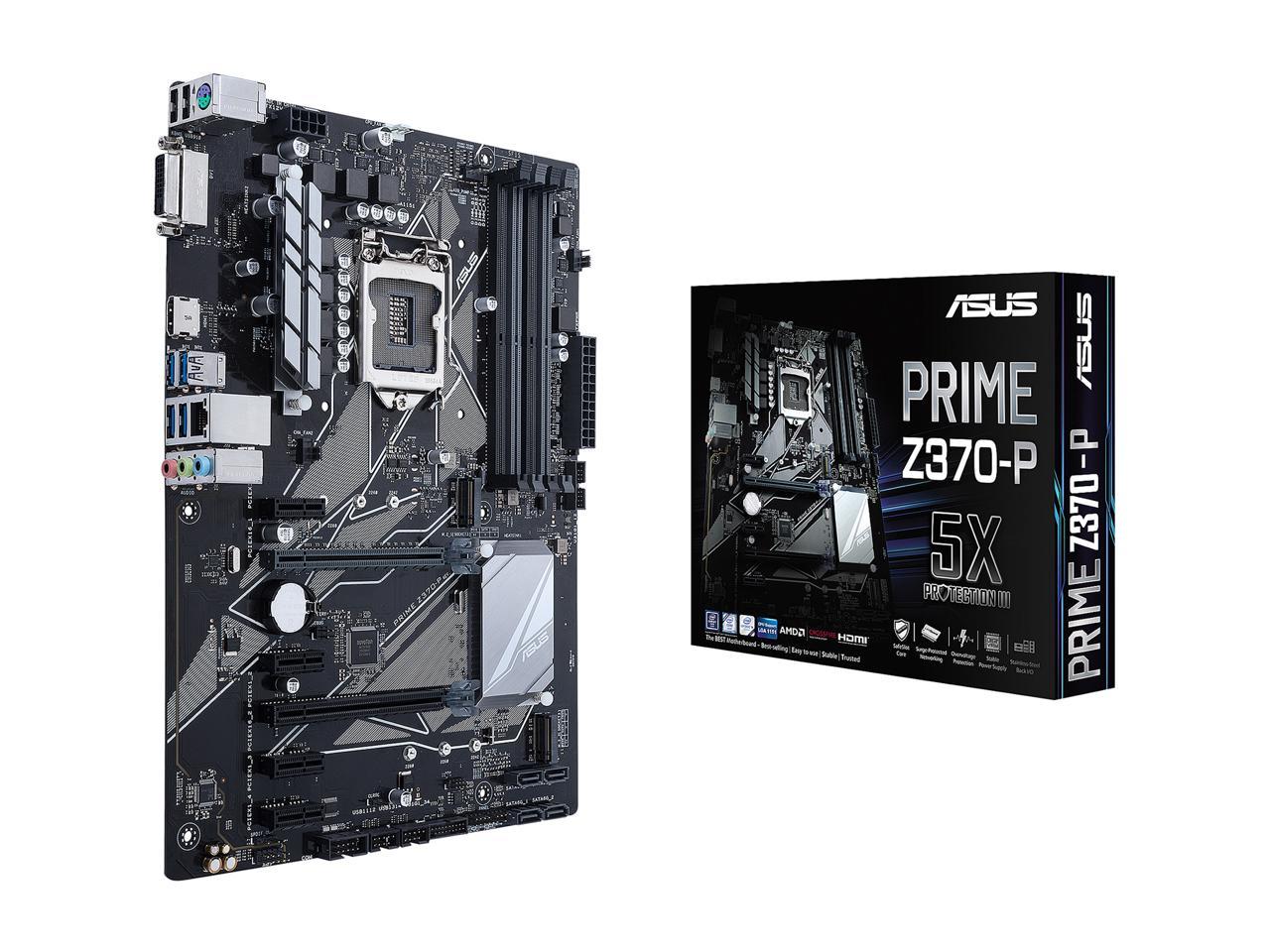 ASUS Prime Z370-P LGA 1151 (300 Series) Intel Z370 HDMI SATA 6Gb/s USB 3.1 ATX Intel Motherboard