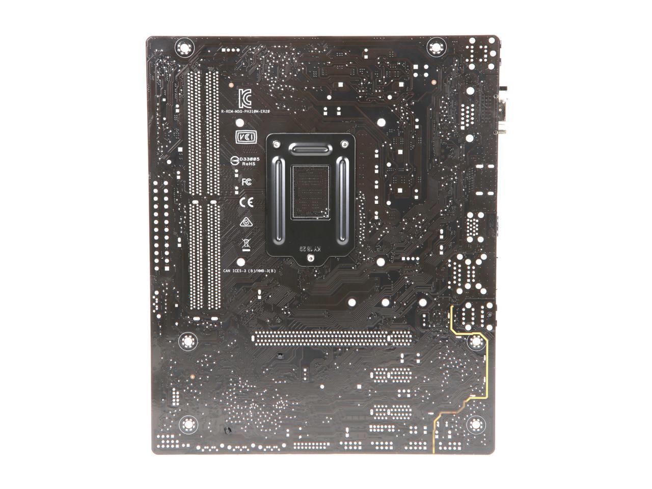 ASUS PRIME H310M-E R2.0 LGA 1151 (300 Series) Intel H310 HDMI SATA 6Gb/s USB 3.1 Micro ATX Intel Motherboard