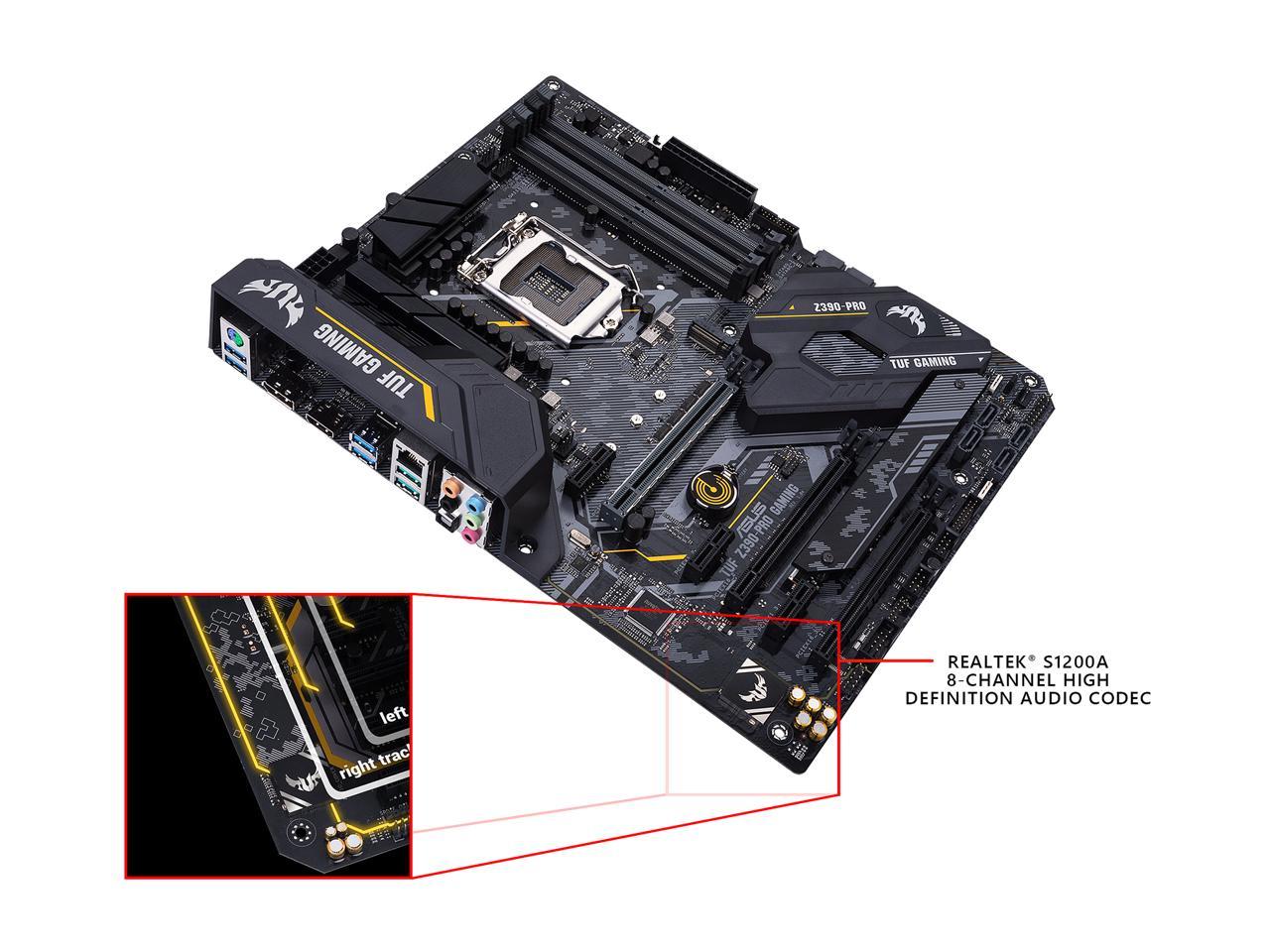 ASUS TUF Z390-Pro Gaming Motherboard LGA1151 (Intel 8th and 9th Gen) ATX DDR4 HDMI M.2 USB 3.1 Gen2 Gigabit LAN