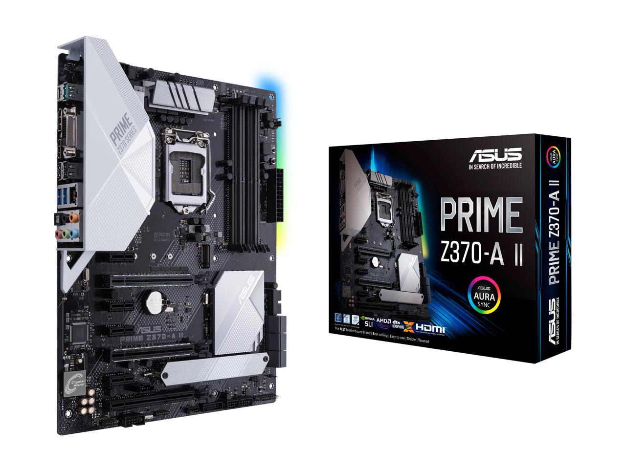 ASUS PRIME Z370-A II LGA 1151 (300 Series) Intel Z370 SATA 6Gb/s ATX Intel Motherboard